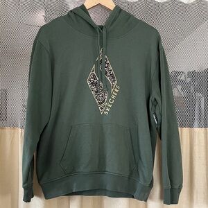 Skechers ladies Olive Green Crewneck Hoodie with Logo